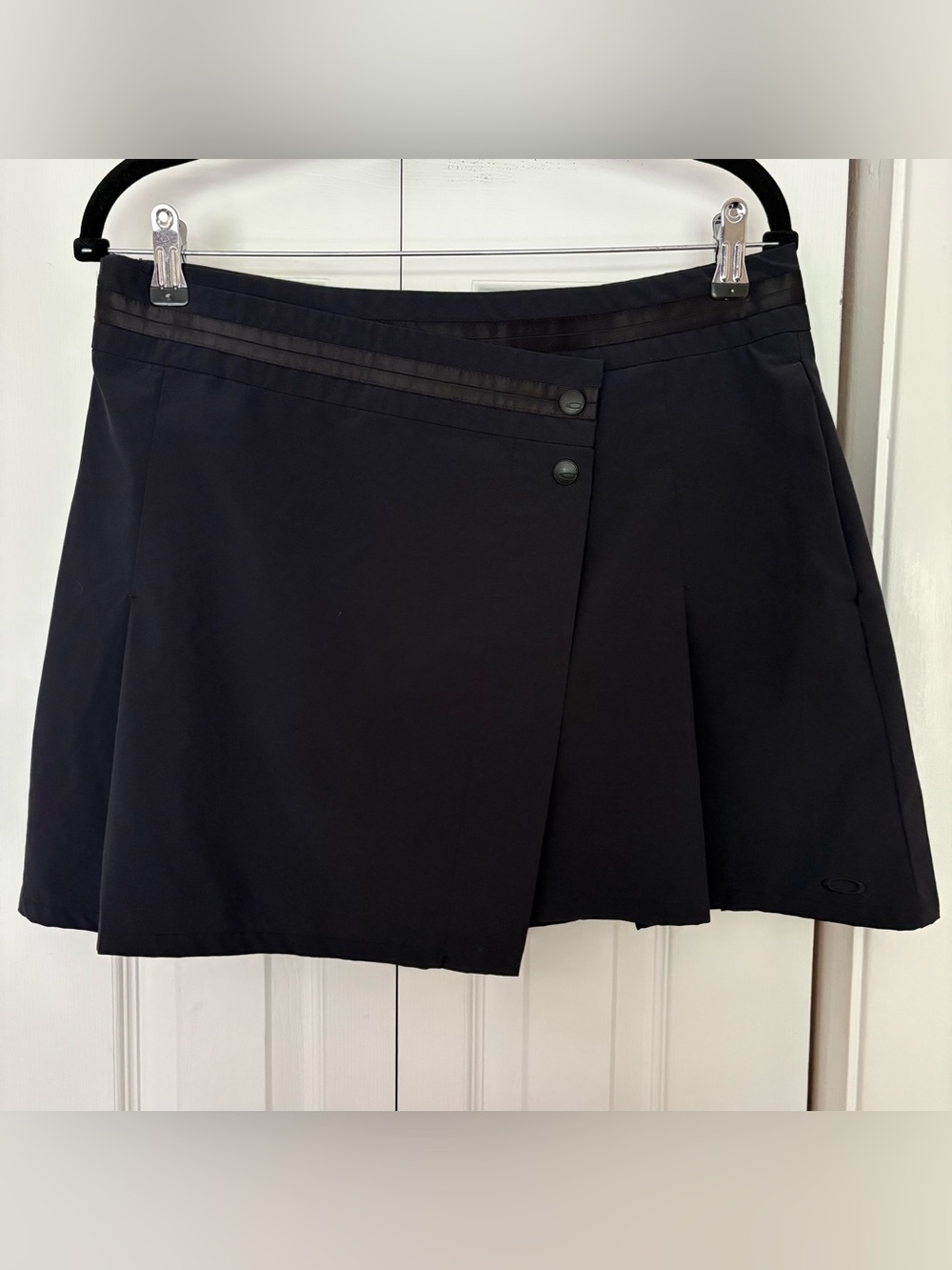 Oakley Black Skort with Button Detail, Size 10 EUC